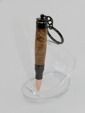 Handmade Bullet Secret Compartment Key Chain. Made with Kanista Burl. #131 picture