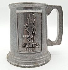 Vintage 1983 Wilton Armetale Planters Mr. Peanut Pewter Embossed Mug Collectable picture