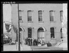 Photo:Taftville Connecticut 1940 Men Waiting for 3 O'Clock Mill Shift picture