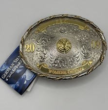 Montana Silversmith German Silver Belt Buckle 2009 Women’s Champ SSC picture