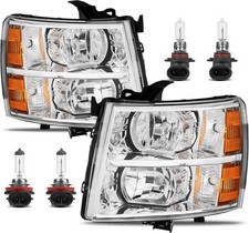 Headlight Assembly Front Lamp Compatible with 2007-2013 Chevy Chevrolet Silverad picture