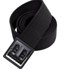 Belt Black Military Army Style Web Canvas 100% Cotton 54