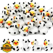 GGSTDDUP 60 Cow Ducks Mini Figures Resin Bulk Cute Print picture