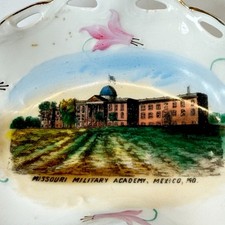 MEXICO MO Military Academy MISSOURI ANTIQUE Souvenir CHINA TRINKET DISH picture