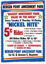 Vintage Bergen Point Amusement Park Ad Magnet – Bayonne, New Jersey picture