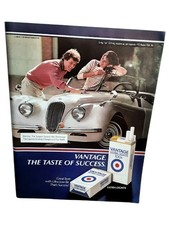 1984 Vantage Ultra Lights Cigarettes Print Ad Vintage Car Jaguar Style picture