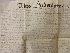 1835 antique VELLUM DEED philadelphia pa ERRINGER MYERS JESSE LAME pine street picture