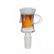 14mm Male Beer Mug Glass Bowl - HITTN Foam Head Novelty Slide One HoleπΊπ₯ππ¨π₯ picture
