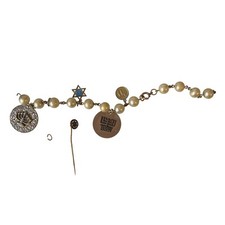 Vintage B’nai B’rith Women Bracelet Charm Matching Lapel Pin Broken NEEDS REPAIR picture