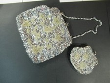 Vintage sequin beaded evening bag clutch & coin purse picture