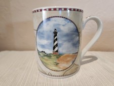 Coffee Mug American Atelier Cape Hatteras Light House OBX Pamlico NC  picture