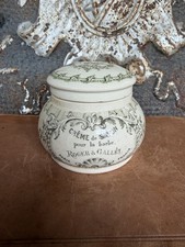 Antique Roger & Gallet Creme de Savon pour La barbe French Advertising Pot c1889 picture