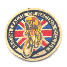 Vintage British League of Racing Cyclists Sew On Patch Cloth Badge 1950s BLRC picture