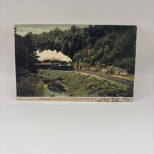 Vintage Postcard Picturesque U. & D. R.R., Near Oneonta N.Y., Train Locomotive picture