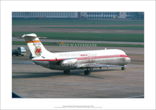 Iberia Douglas DC-9 A2 Art Print – London Heathrow 1983 – 59 x 42 cm Poster picture