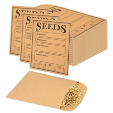 150pcs Seed Saving Envelopes 4.7x3.1in Kraft Paper Storage Packets Garden picture