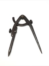 Vintage Antique Machinist Tempered Locking Divider Compass Caliper-6” Steel picture