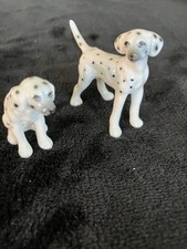 Vintage 2 Dalmatian Dogs Spotted Bone China Made In Japan picture