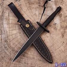 Vintage Sykes Fairbairn WW2 Double-Edged V42 Military Knife Dagger Knife Sheath picture