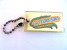 Vint Edw J Funk & Sons Seed Co Super Crost Corn Hoyleton IL Advertising Keychain picture