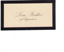 LINA RICHTER German Suffragette Educator Mother 1912 Handwritten Business Card picture