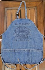 Vintage 1980's Julian Pie Denim Embossed Apron Made in USA picture