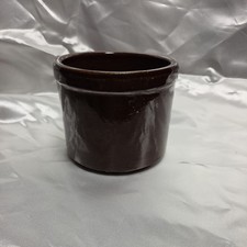 Vintage Brown stoneware crock Date On Bottom July 28,1982- No Lid picture