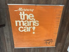 1960s ORIGINAL MERCURY DEALERSHIP SHOWROOM ADVERTISING BANNER. picture