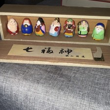 Vintage Japanese Seven Lucky Gods Figures Shichifukujin with Box picture