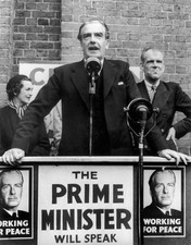 The Prime Minister of Conservative Party Sir Anthony Eden campaign- Old Photo picture