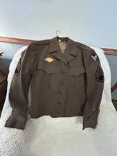 VTG 1940s WWII US Army 5 PC Uniform Sz M 38R,40s WW2 Wool Ike Jacket Patches picture