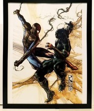 Black Panther Spider-Man by Simone Peruzzi 11x14 FRAMED Marvel Comics Art Print  picture