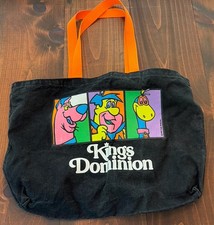Vintage Rare 1991 Paramount's Kings Dominion The Flintstones Canvas Tote Bag picture