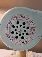 Vintage Handy Hannah Hair Dryer w/ Stand Green Mid Century Display Decor picture