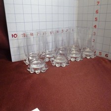Lot of 8 Vintage Imperial Glass Candlewick Clear Juice Glass 4
