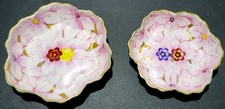 Lenwile Ardalt 1945-52 Pink Flower Gold Trim Trinket Dish Set Occupied Japan picture