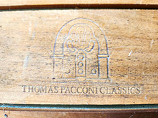 Thomas Pacconi Classics Santa Glass Christmas Ornament w/ Wooden Box 2007 picture