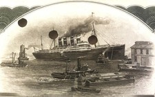 Antique 1910s - 1920s Titanic IMM Stock Cert 🚢 No JPM Punch Green 100 Shares picture