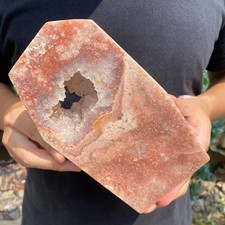 3.5lb Natural pink Amethyst geode quartz cluster crystal specimen Healing picture
