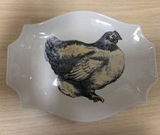 Ceramic/Porcelain Chicken/Hen Snack/Bread Plate 6in By 8in Creative Co-op  picture