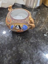 Vintage Hand-Painted Japanese Porcelain Figural Vessel /Planter, Moriage-Satsuma picture