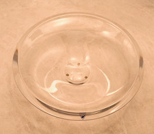 Vintage Orrefors Heavy Crystal Cone Shape Bowl Signed 12