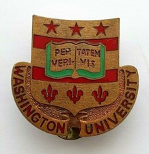 1950's Washington University Enamel Pin Badge U.S.A - Vintage N.S Meyer - Pin picture