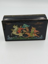 Russian Palelch Lacquer Box “The Firebird” Signed W/ Original Documents VTG 1978 picture