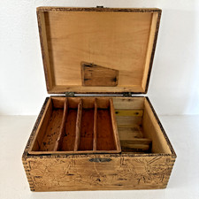 Antique Endwell Cigar Box Union Made Louisville KY. ENGRAVED PYRO picture