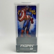 FiGPiN Marvel Contest Of Champions Captain America #491 Enamel Pin Hardcase picture