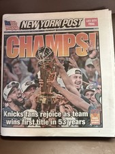 NEW YORK POST: WE’RE NUMBER BRON CHAMPS KNICKS WIN NBA CHAMPIONSHIP 06/14/26 picture