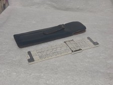 KUEFFEL & ESSER K & E SLIDE RULE 4181-1 5'' VINTAGE 1947 w/LEATHER POCKET CASE picture