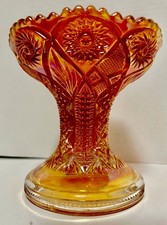 Vintage Imperial Marigold Carnival Art Glass Punch Bowl Base Stand Dish picture