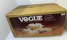Rare Unopened Box 7 Piece 1970s New Vogue Merry Mushroom Enamelware Cookware MCM picture